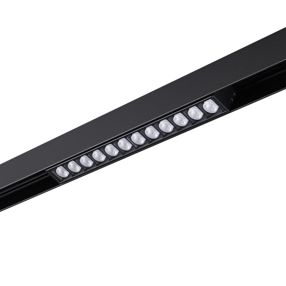 Фото №7  NOVOTECH 358622 SHINO NT21 064 черный Трековый низковольтный св-к диммируемый с ДУ, со сменой цв.температуры IP20 LED 3000~6500К 12W 48V FLUM
