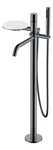 Превью фото №1  Boheme Смеситель STICK напольный Shine Gun Metal с ручкой DIMOND