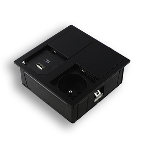Фото ASA Розетка VERSAHIT USB, врезная, чёрный