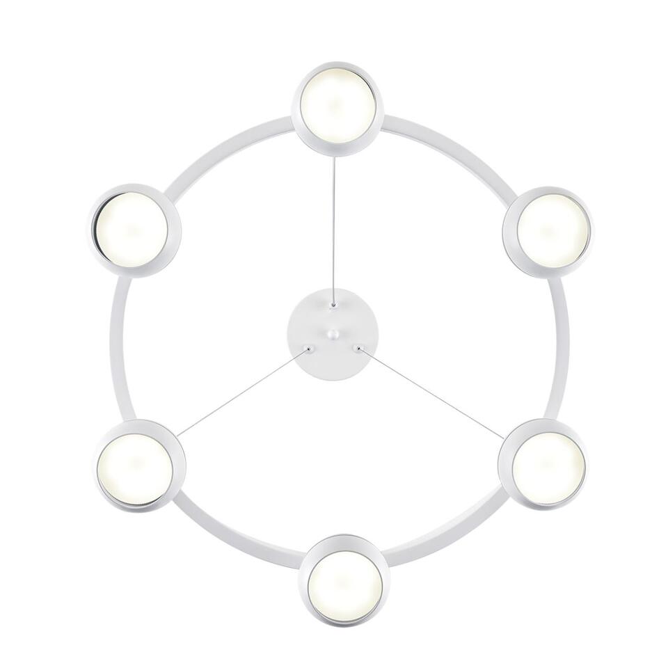 Фото №8  Подвесной светильник LUMION 8254/6 COMFI LN26 246 белый, металл Светильник подвесной LED GX53 6*7W 220V LUAZANA