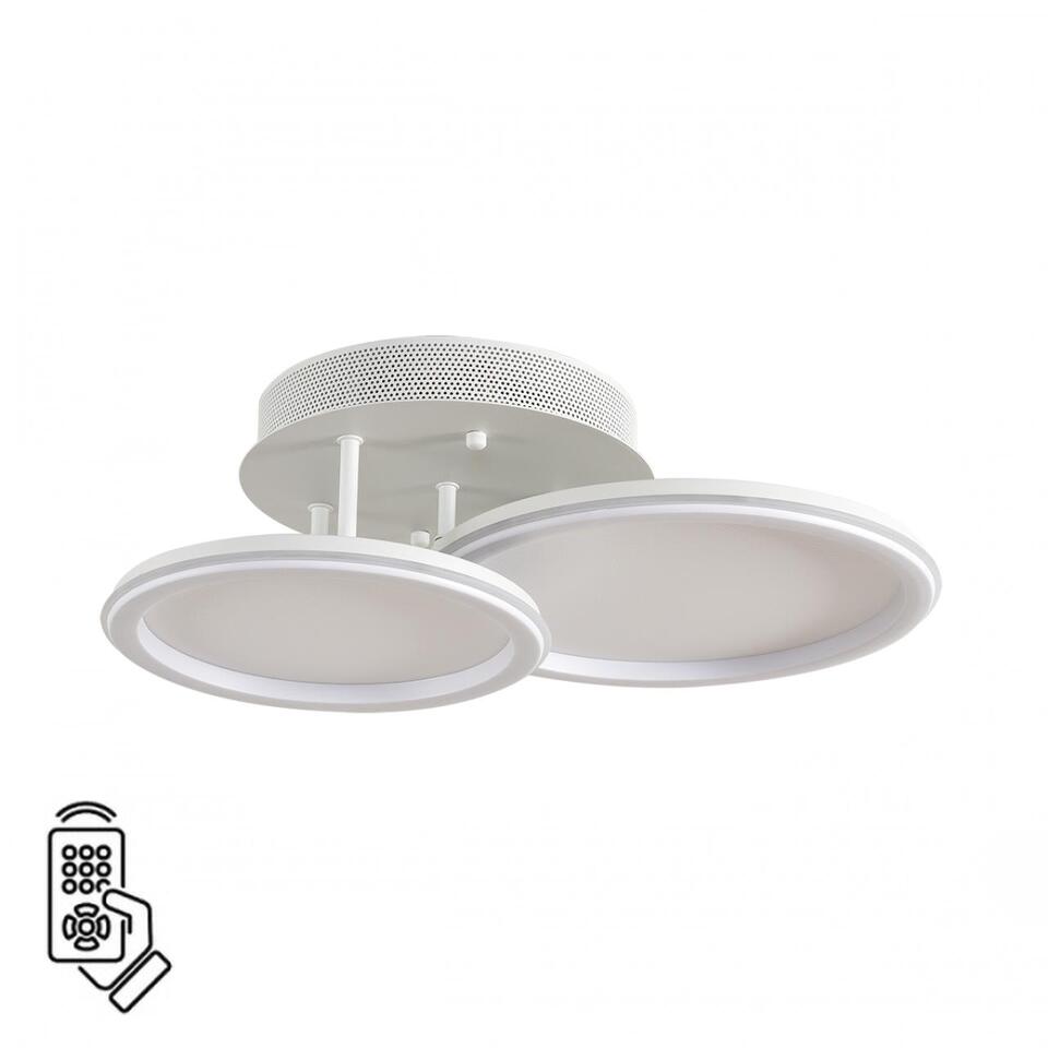 Фото №9  Люстра LUMION 8380/45CL LEDIO LN26 000 белый, металл/акрил Умная люстра потолочная с ПДУ и голосовым управлением LED 45W 3000-6500К 220V ALIS SMART