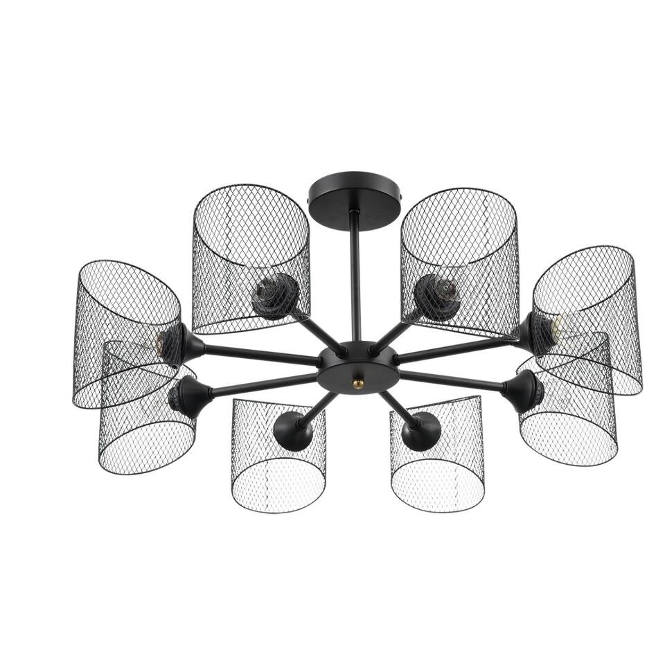 Фото №12  Люстра LUMION 8238/8C COUNTY LN26 310 черный металл Люстра потолочная Е27 8*60W 220V TIDINA