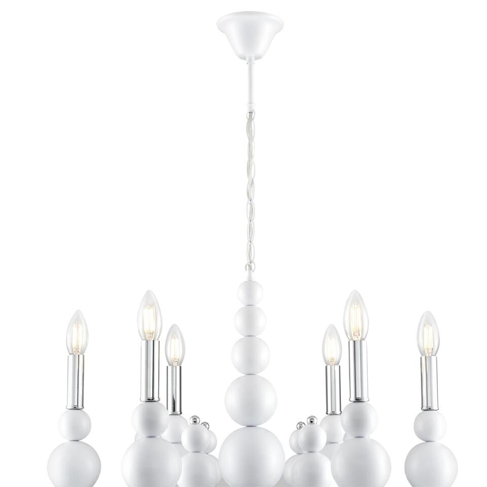 Фото №11  Люстра LUMION 8260/6 MODERNI LN26 126 белый/хром, металл Люстра E14 6*40W 220V NANA