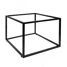 Фото PULSE Металлокаркас-стол журнальный 600x600x450мм, черный (RAL 9005, муар) (MF.22.600x600x450.BLC)