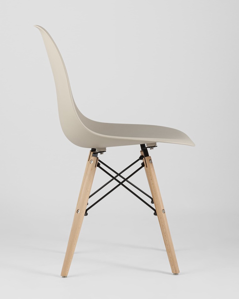 Фото №10  Стул Eames Style DSW бежевый (разборный каркас)
