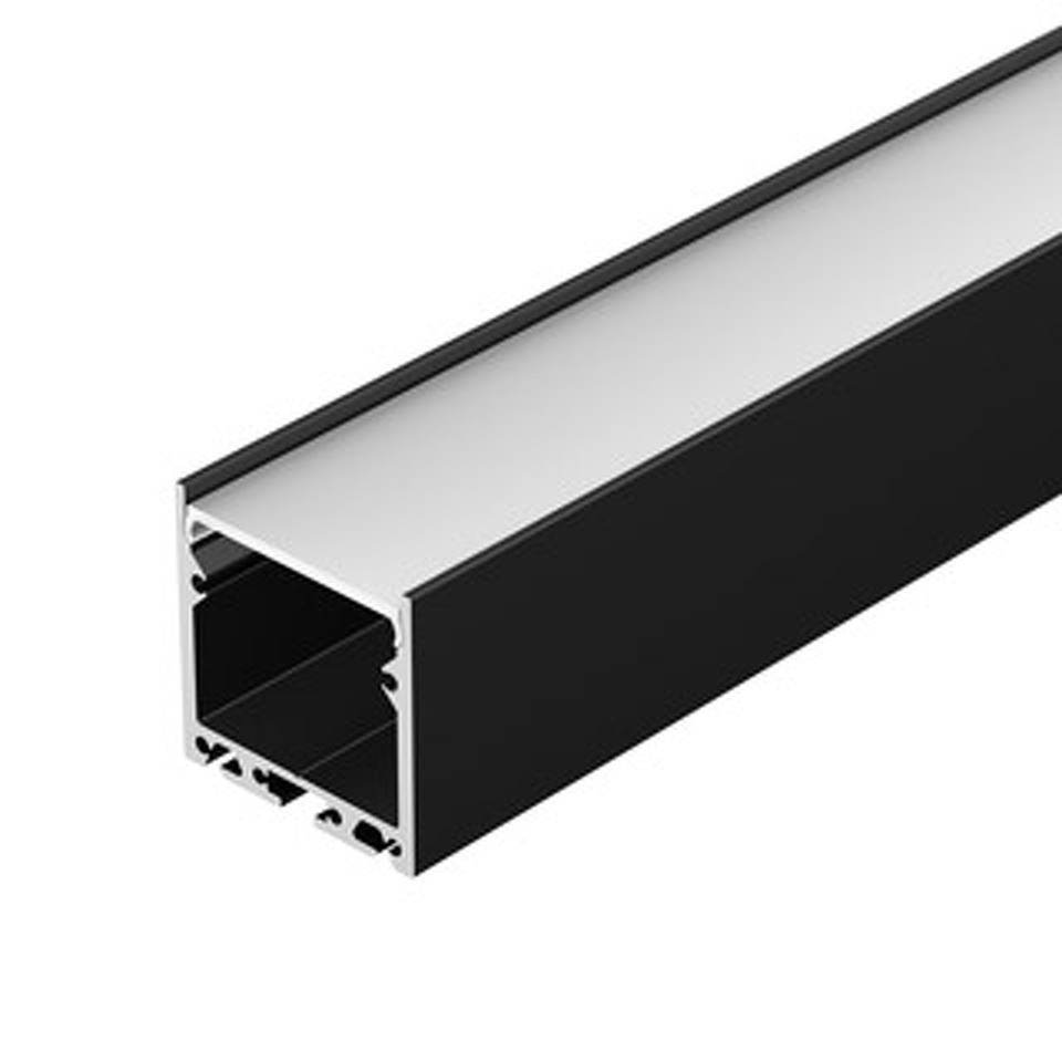 Фото №1  Arlight Профиль с экраном SL-LINE-3535-2500 BLACK+OPAL ( Алюминий)