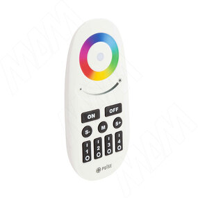 Фото PULSE СМАРТ,  Пульт дистанционного управления контроллером для RGB, RGBW, RGBCCT ленты, сенсорный, 4 зоны, 2.4 ГГц, SMART (RE-RGBW-R-4Z-WH)