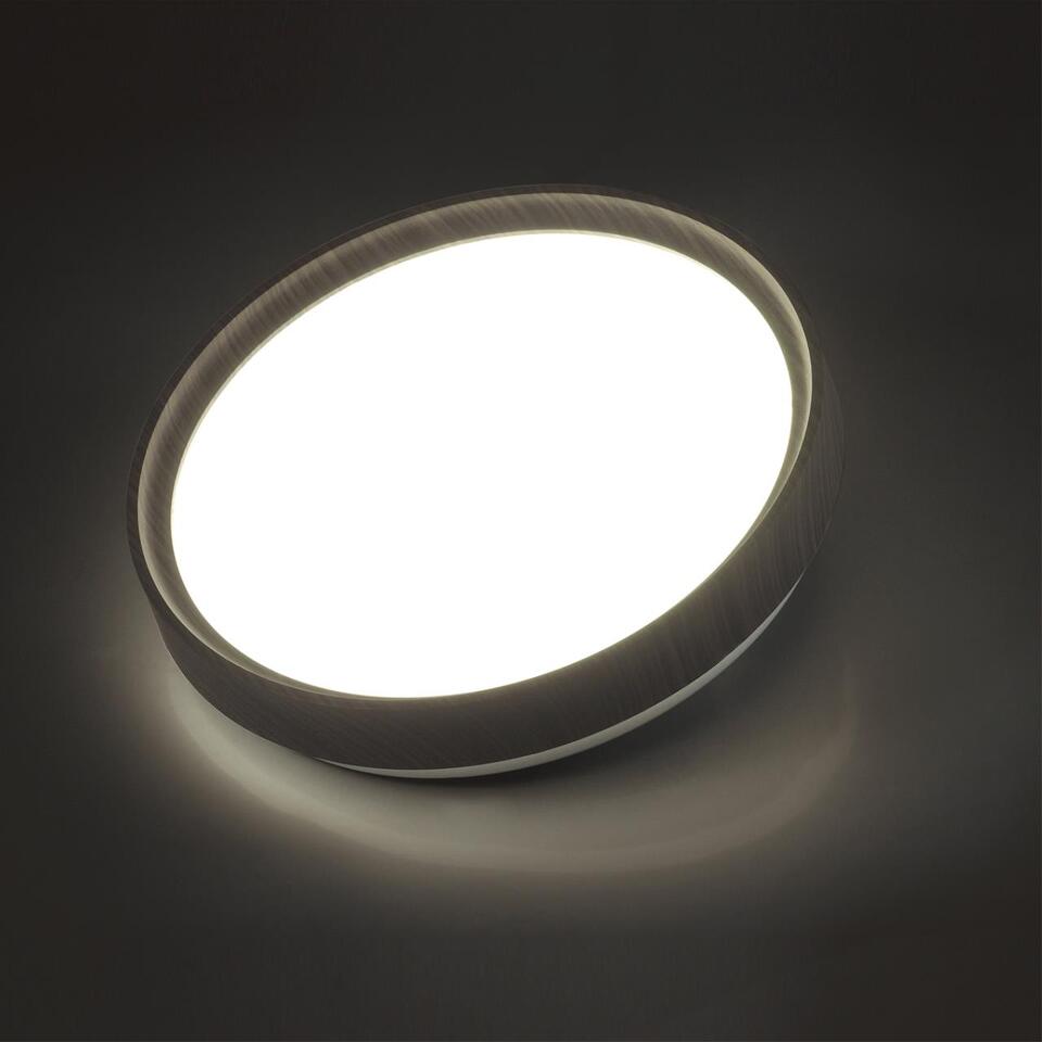 Фото №6  SONEX 7627/CL PALE SN 000 Светильник пластик/белый/венге под дерево LED 30Вт 4000К D330 IP43 WOODI