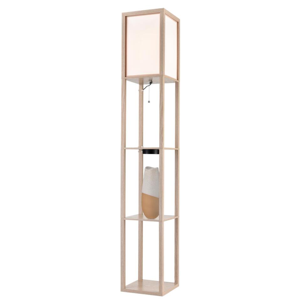 Фото №12  Торшер LUMION 8091/1F COMFI LN26 459 дерево/белый, дерево/текстиль Торшер Е27 1*60W 220V PRACTIC