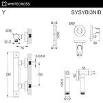 Превью фото №2  Система для биде наружного монтажа WHITECROSS Y SYSYBI3NIB (брашированный никель)