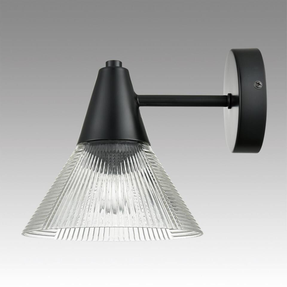 Фото №7  LUMION 6595/1W MODERNI LN26 217 черный/прозрачный, металл/стекло Бра E27 1*60W 220V CORNE