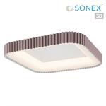 Превью фото №1  SONEX 7770/56L AVRA LED SN 578 Светильник металл/белый/мокко LED (56Вт+14Вт) 3000-6000K 500х500 IP43 пульт ДУ+подсветка SHARMEL