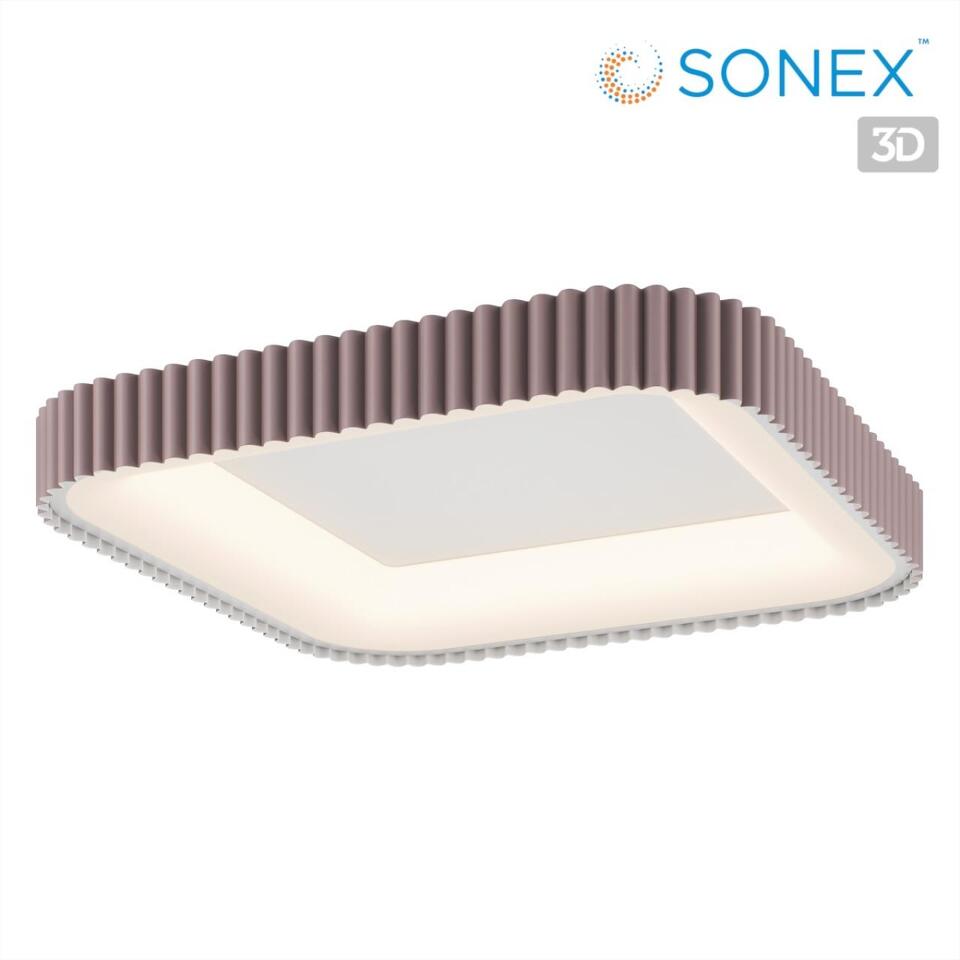 Фото №10  SONEX 7770/56L AVRA LED SN 578 Светильник металл/белый/мокко LED (56Вт+14Вт) 3000-6000K 500х500 IP43 пульт ДУ+подсветка SHARMEL