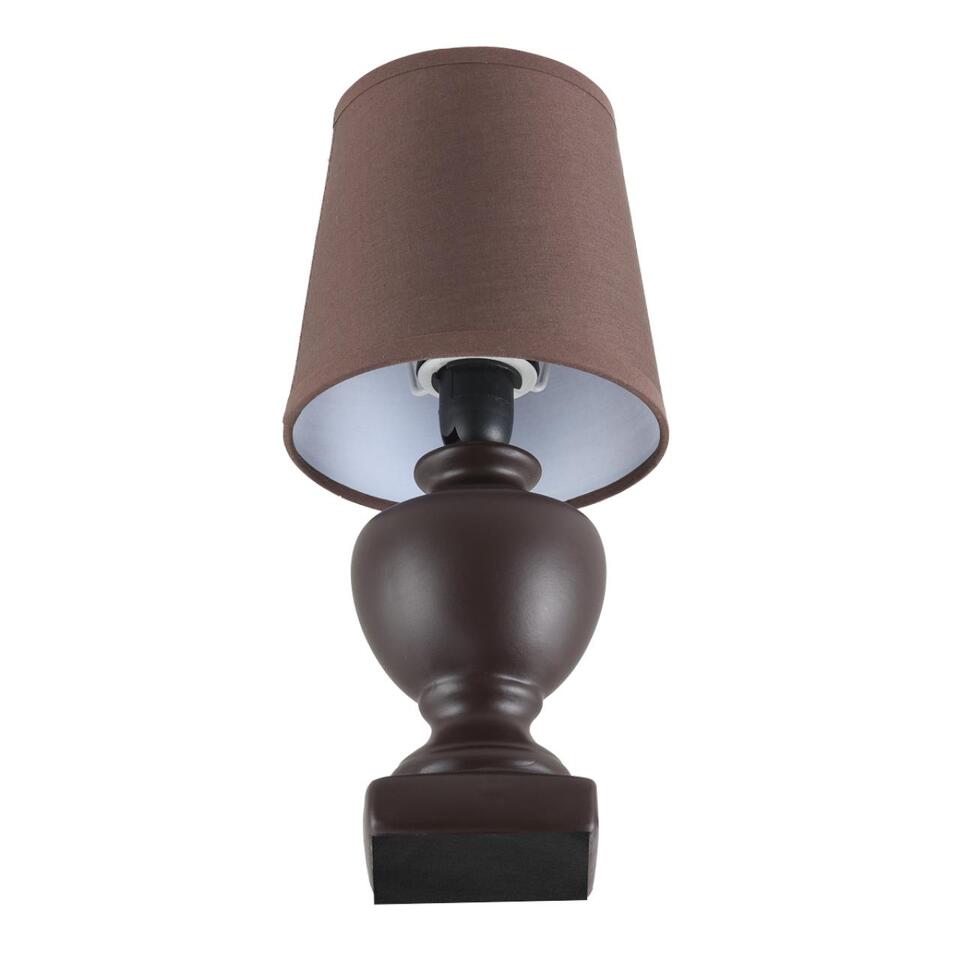 Фото №6  Настольная лампа LUMION 8162/1T CLASSI LN26 483 коричневый, керамика/текстиль Настольная лампа E14 1*40W 220V BIANKA