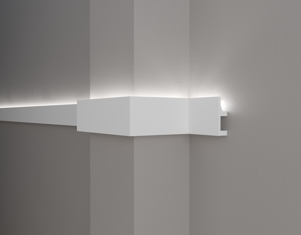 Фото №3  Молдинг Decor-dizayn DD615/Молдинг с отражателем (80х25x2000мм)/18, шт
