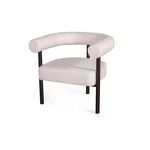 Превью фото №1  Кресло Top concept Кресло Бигги, букле Turin ivory / опоры черные