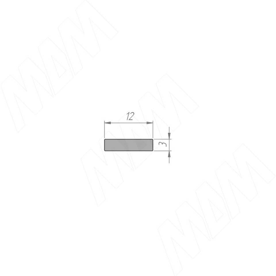 Фото №3  PULSE Основание для профиля FW5, L-3000 (LSP-FW5-ALU-3000-0)