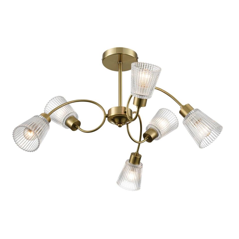 Фото №9  LUMION 8154/6C COMFI LN26 108 медный/прозрачный, металл/стекло Потолочный светильник Е14 6*40W 220V IMANA
