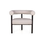 Превью фото №2  Кресло Top concept Кресло Бигги, букле Turin ivory / опоры черные