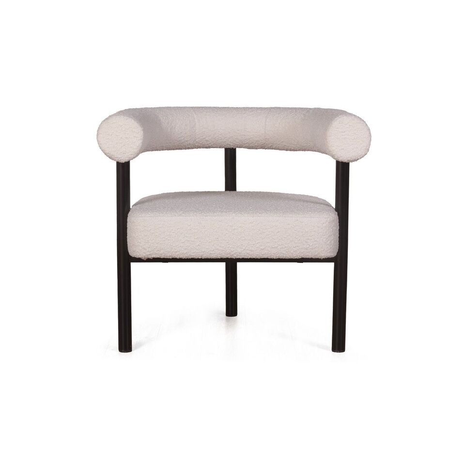 Фото №10  Кресло Top concept Кресло Бигги, букле Turin ivory / опоры черные