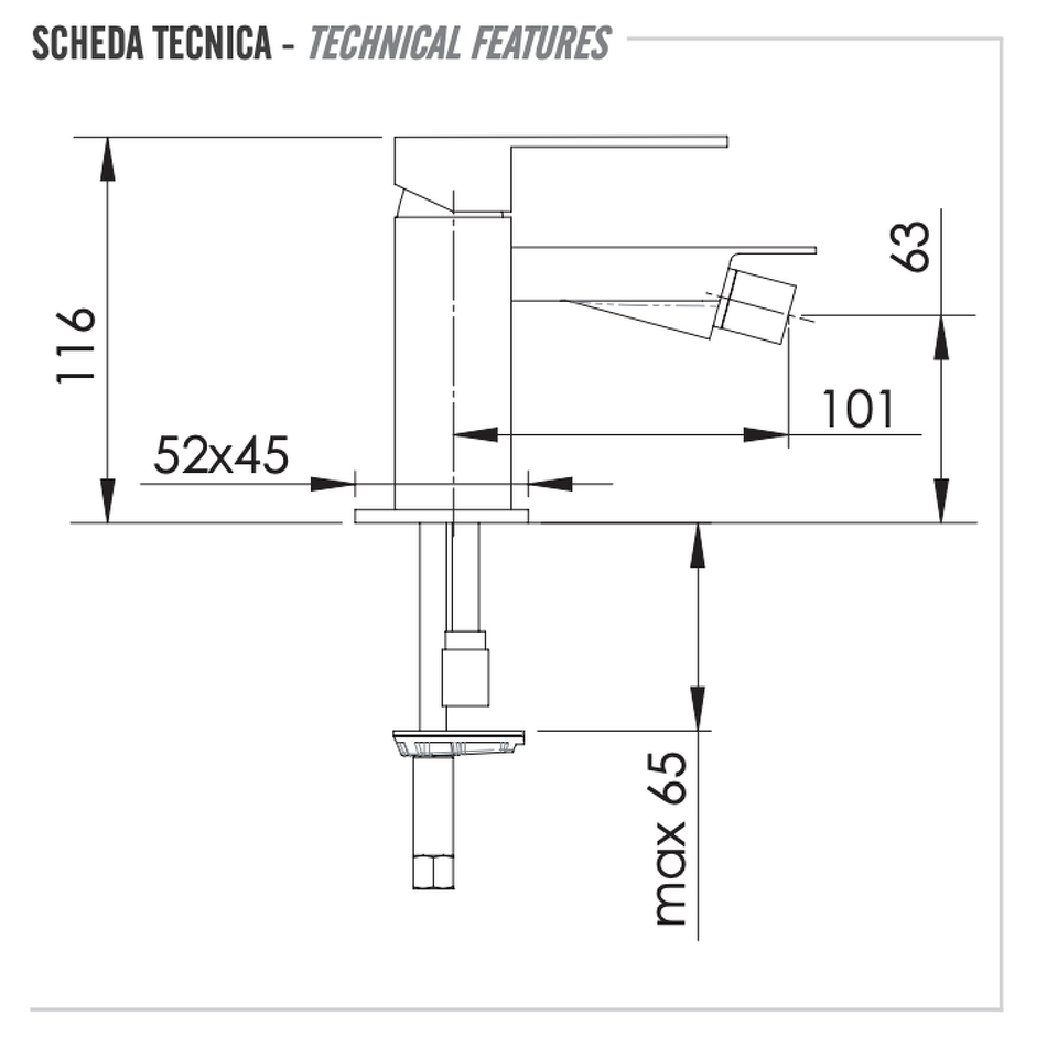 Фото №2  Смеситель для биде Remer Q-Design QD21