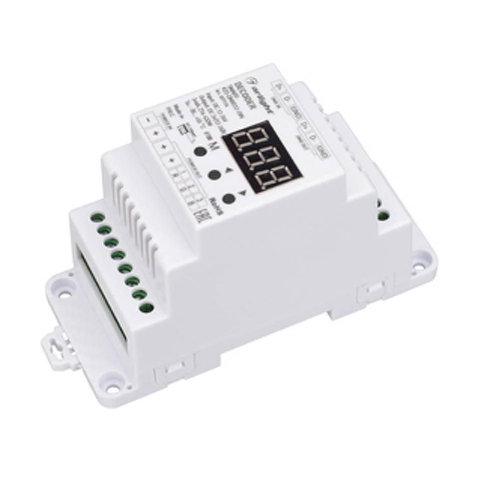 Фото №1  Arlight Декодер SMART-K23-DMX512-DIN (12-24V, 3x6A) ( IP20 Пластик, 5 лет)