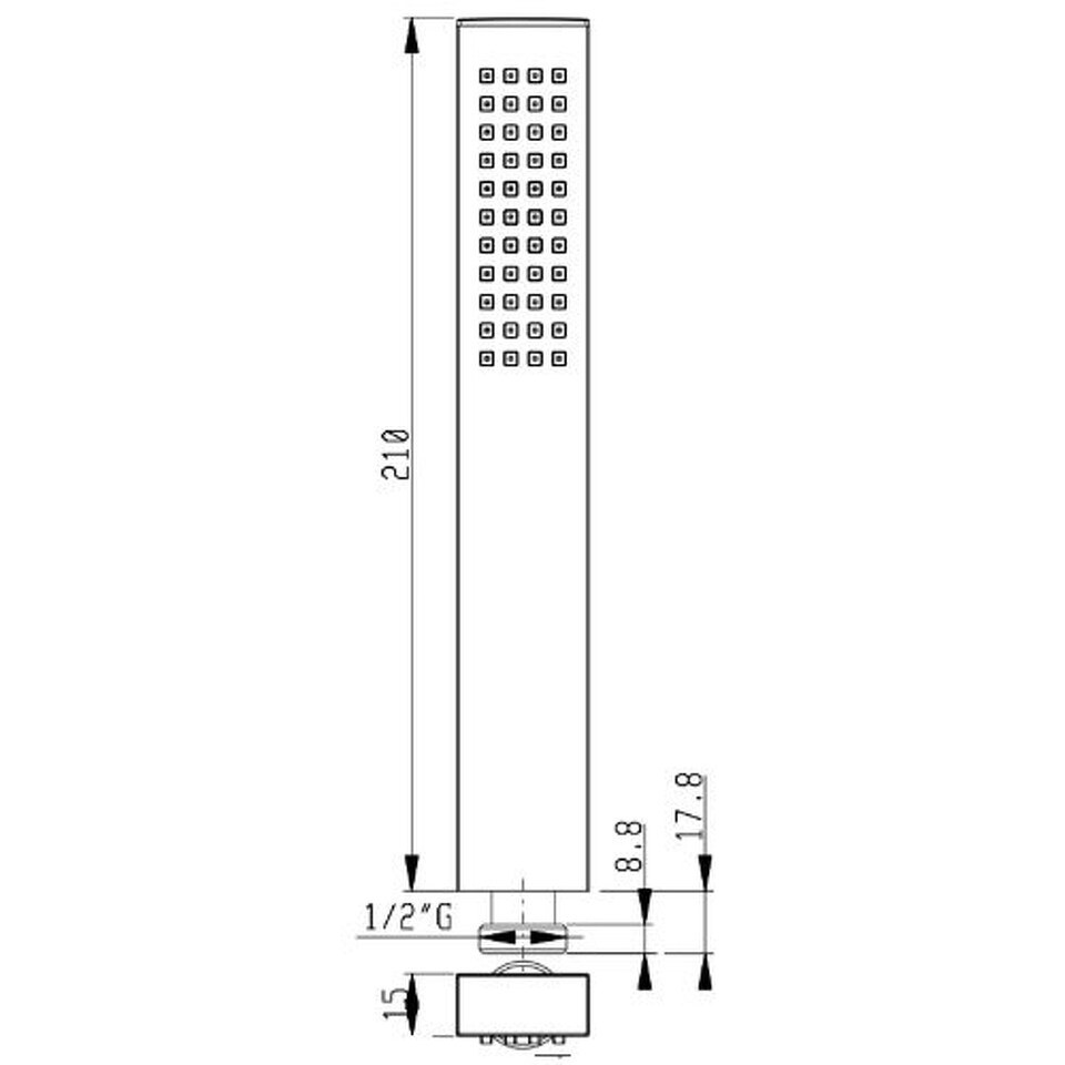 Фото №2  DC001AXX AQUAelite душевая лейка из латуни Матовый белый, HRP 43/04Q