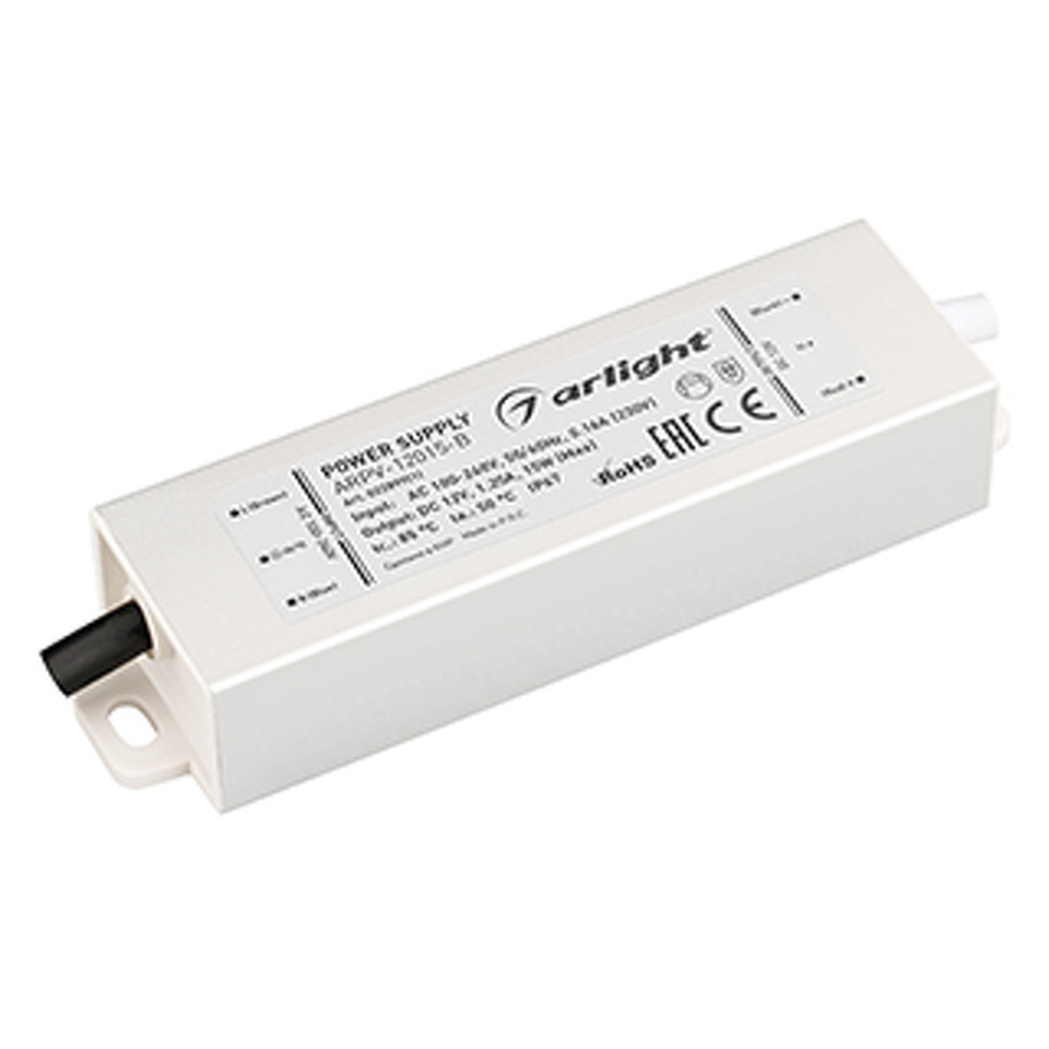 Фото №1  Arlight Блок питания ARPV-12015-B (12V, 1.3A, 15W) ( IP67 Металл, 3 года)