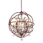 Превью фото №2  Люстра LOFT1897/6 Подвесная люстра LOFT IT Foucaults orb crystal
