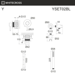 Превью фото №3  Система для душа скрытого монтажа WHITECROSS Y YSET02BL (черный мат)