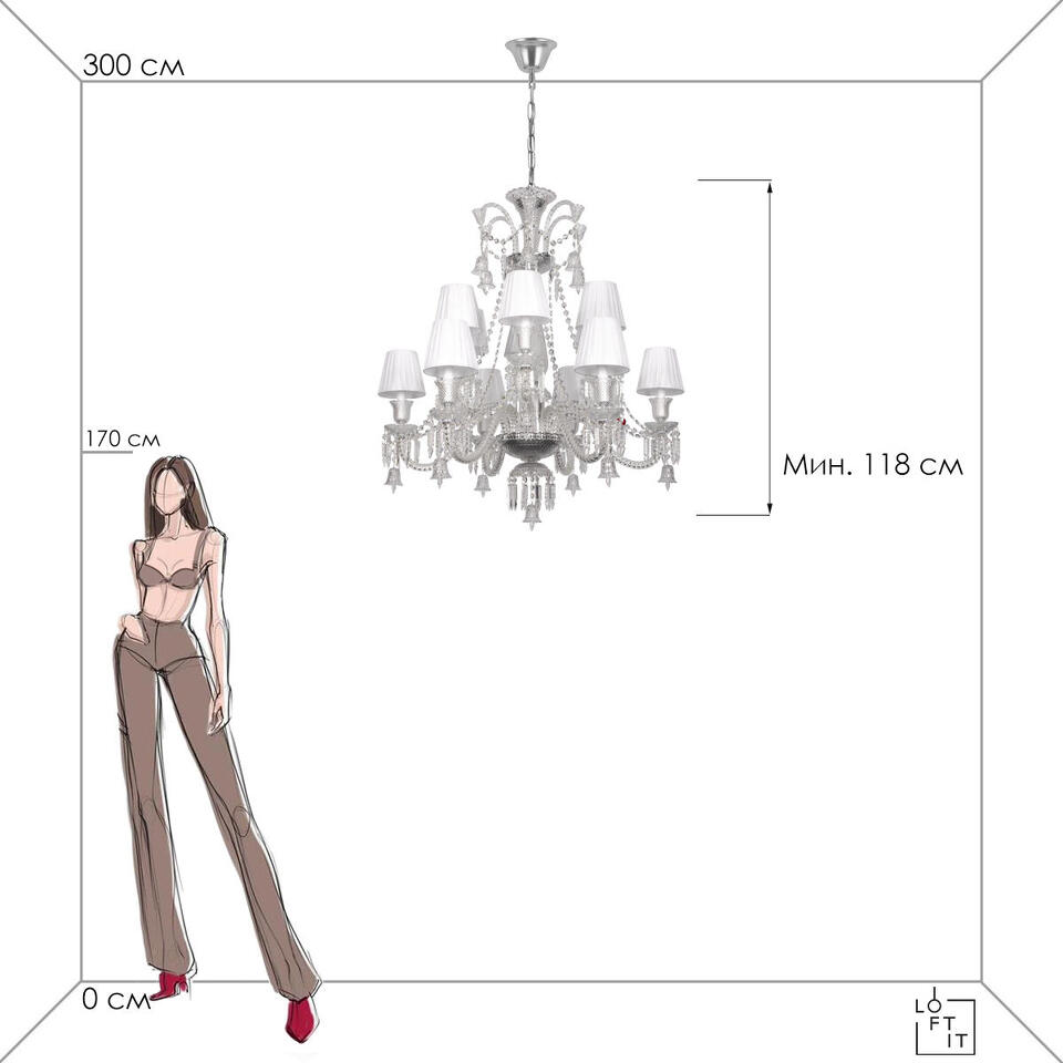 Фото №8  Подвесной светильник 10210/12 White Подвесной светильник LOFT IT Zenith