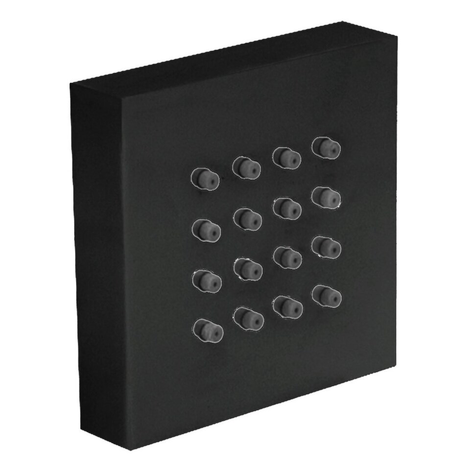 Фото №5  BJ001AXX AQUAelite боковая форсунка 65x65 мм Матовый чёрный, 38/05Q