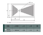 Превью фото №10  UPC914 / UPCM914 Althea душевой поддон 90х140, 3 см  Матовый черный Plus-Ton®