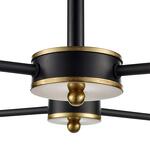 Превью фото №2  Люстра LUMION 8249/6C COMFI LN 000 черный/античное золото/янтарный, металл/стекло Люстра потолочная Е27 6*60W 220V LANDA
