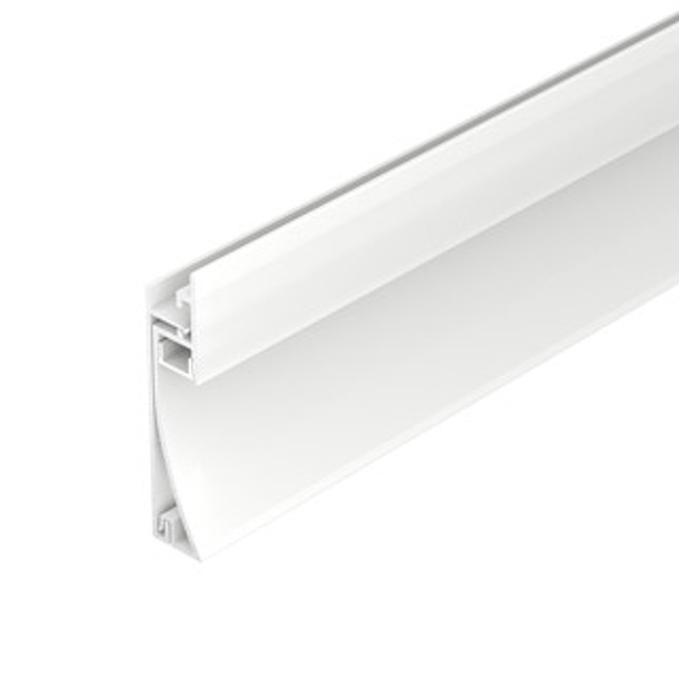 Фото №1  Arlight Профиль PLINTUS-H58-F-2000 WHITE ( Алюминий)