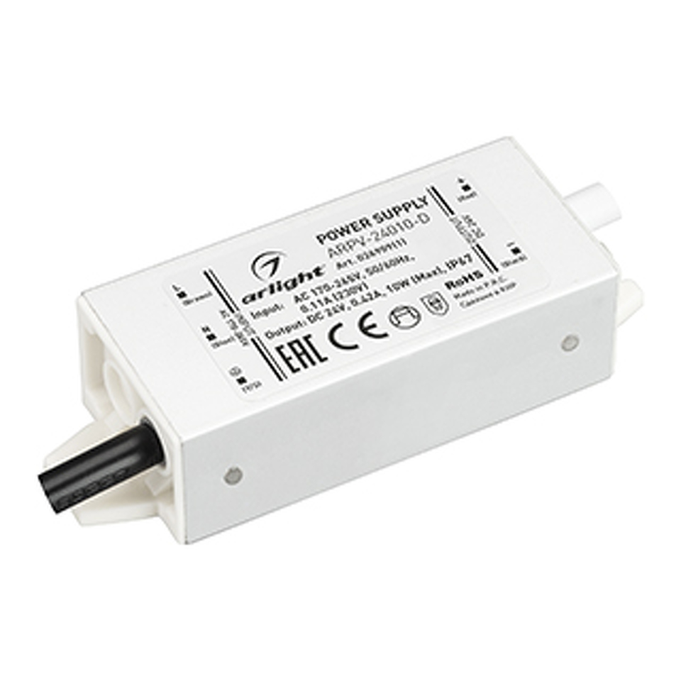 Фото №1  Arlight Блок питания ARPV-24010-D (24V, 0.42A, 10W) ( IP67 Металл, 3 года)