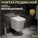Превью фото №1  Унитаз Teymi Унитаз подвесной Helmi S безободковый, сиденье Дюропласт микролифт T40302