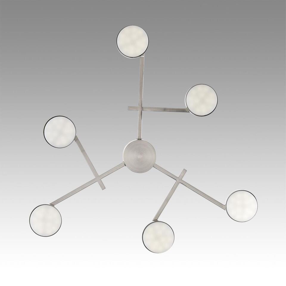 Фото №7  Люстра LUMION 8115/6C COMFI LN26 248 никель, металл Люстра потолочная LED GX53 6*7W 220V DABRA