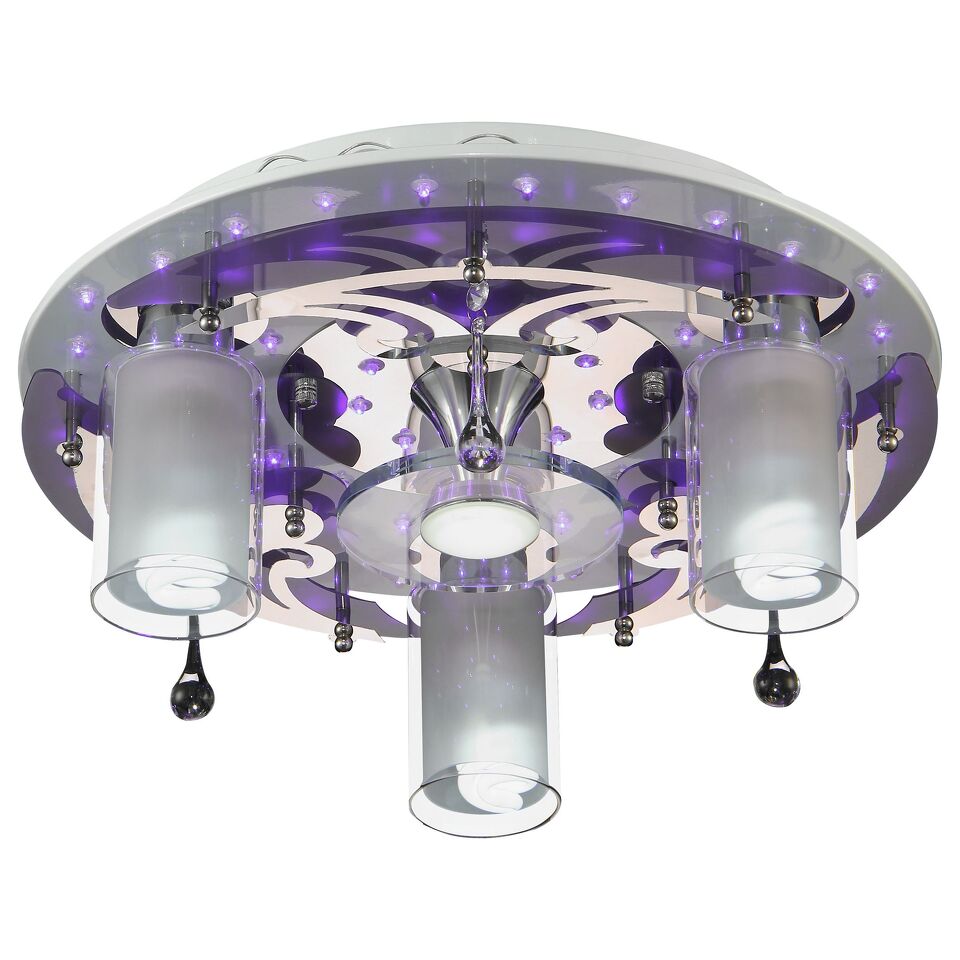 Фото №1  186-207-04 VELANTE Светильники с LED светильник потолочный, E27, 3x60W + LED, 1x5W