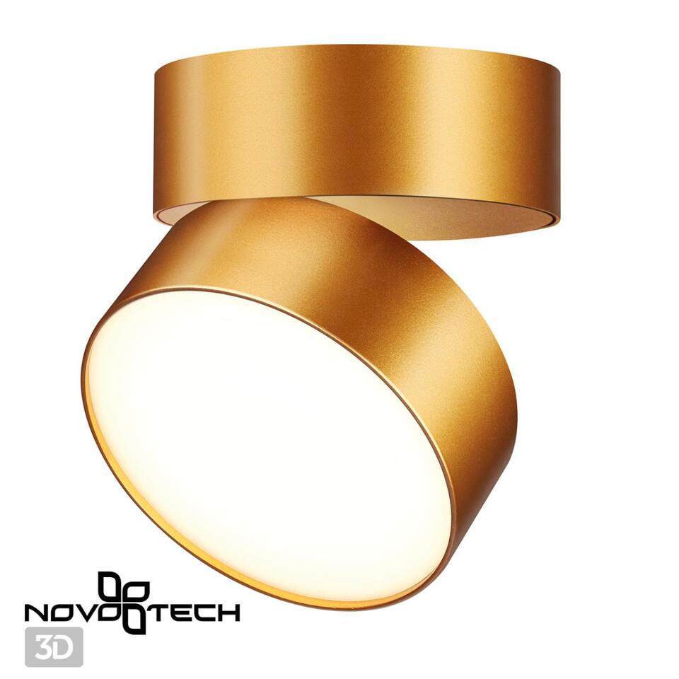 Фото №6  NOVOTECH 358751 OVER NT21 355 матовое золото Светильник накладной светодиодный IP20 LED 24W 4000K 2100Лм 100-265V PROMETA