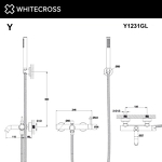 Превью фото №3  Смеситель для ванны с душевым комплектом WHITECROSS Y Y1231GL (золото)