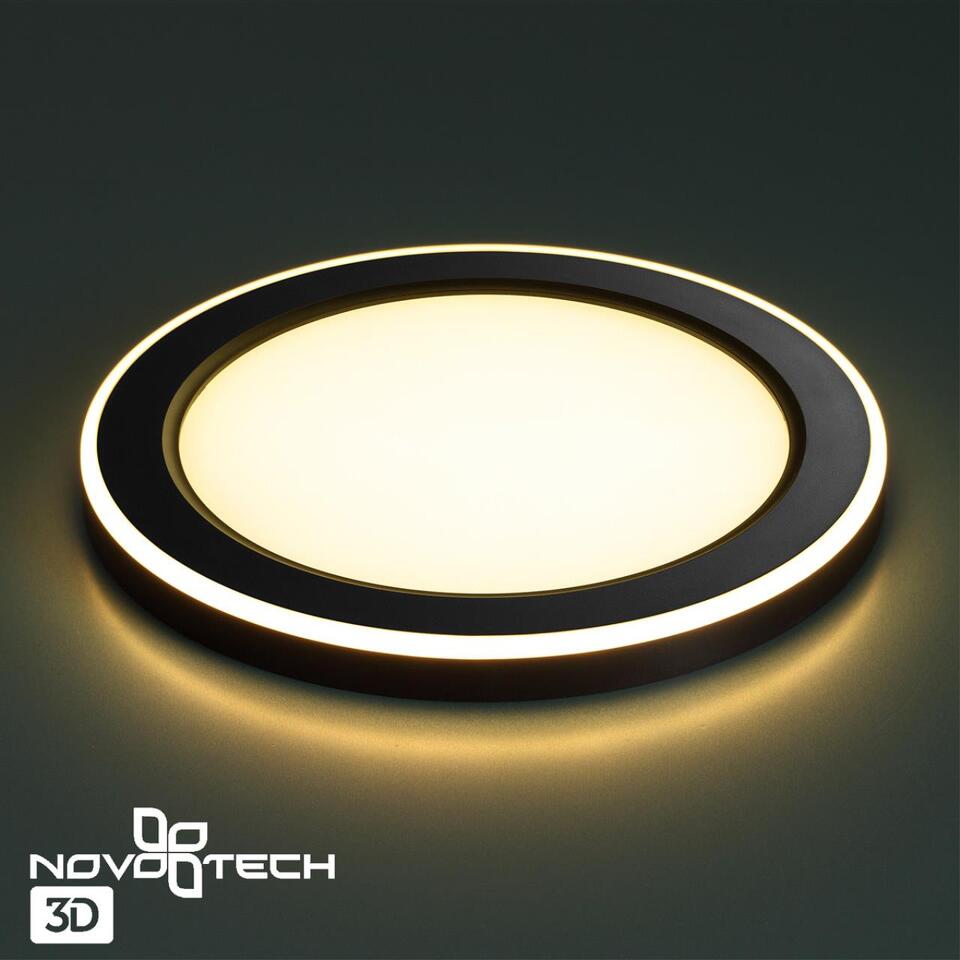 Фото №8  NOVOTECH 359021 SPOT NT23 499 черный Светильник встраиваемый светодиодный (три сценария работы) IP20 LED 3000К 12W+4W 100-265V 1120Лм SPAN
