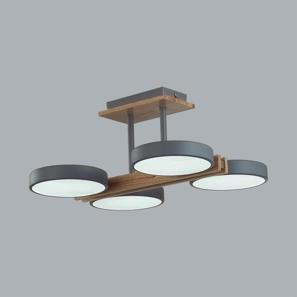 Фото №9  LUMION 8031/72CL LEDIO LN26 345 серый, дерево/металл/акрил Потолочный светильник LED 72W 3000/4000/6000К 220V PLATO