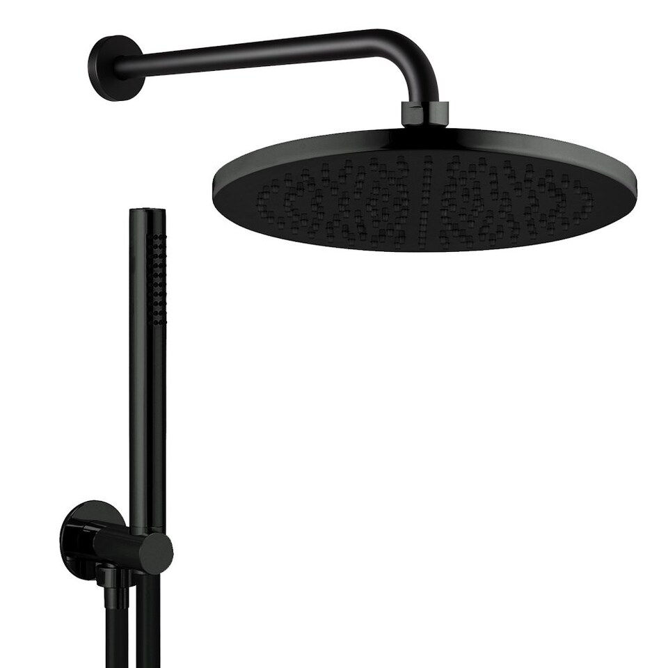 Фото №8  KT017AXX AQUAelite Pop, комплект для душа с гарнитуром, 250 мм Матовый чёрный, 38/05Q