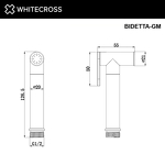 Превью фото №3  Лейка для биде WHITECROSS BIDETTA-GM (оружейная сталь)