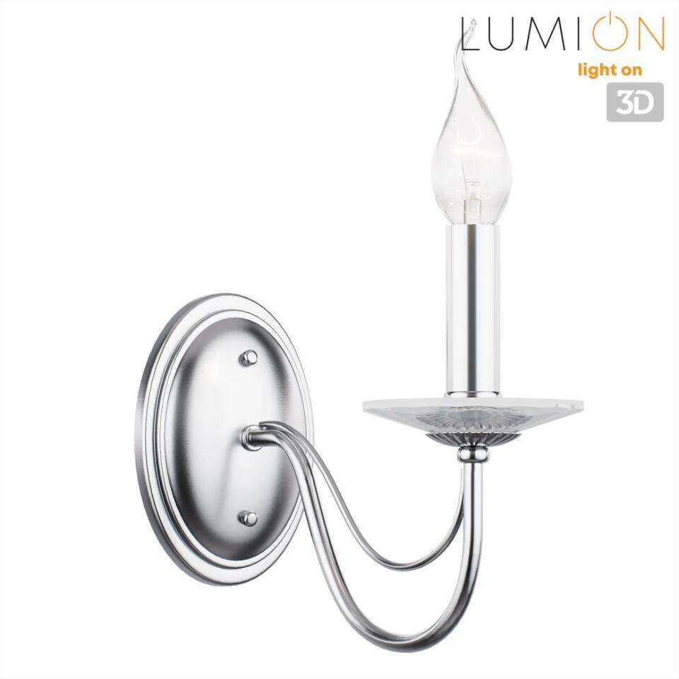 Фото №9  LUMION 8034/1W CLASSI LN26 082 металл/стекло, хром/прозрачный Бра E14 1*40W 220V INCANTO