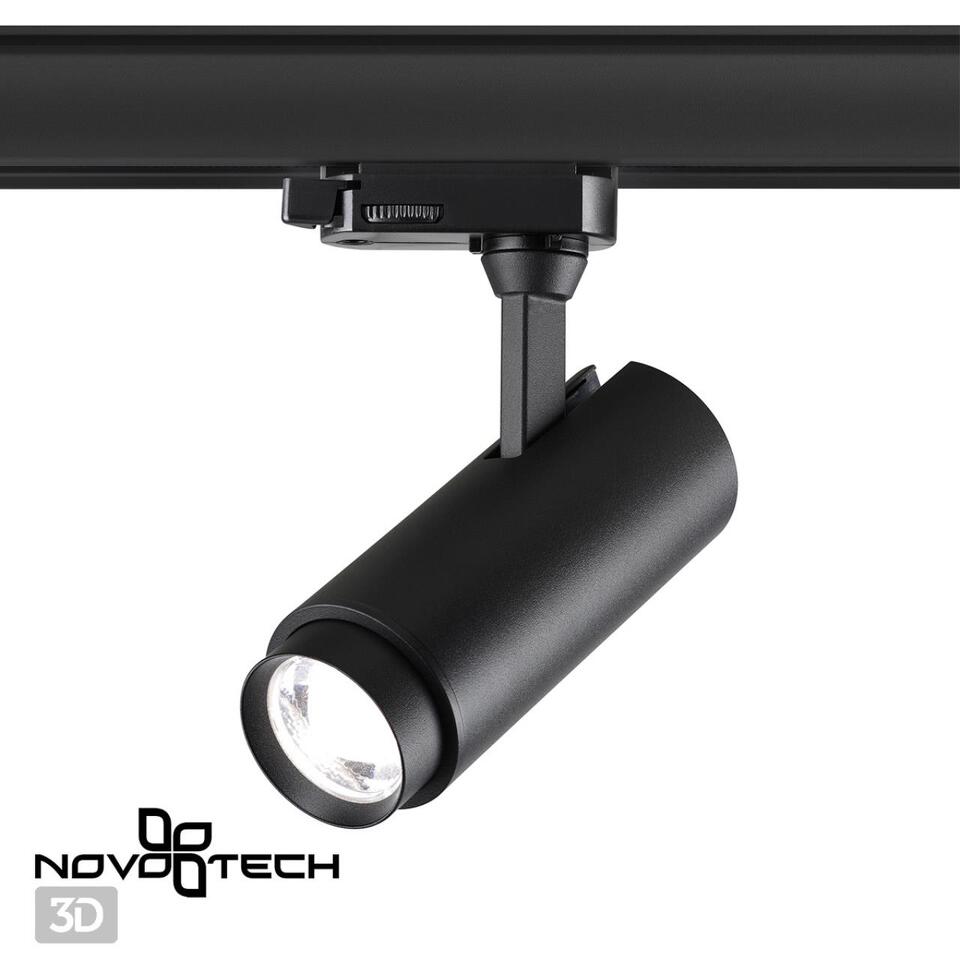 Фото №9  NOVOTECH 359031 PORT NT23 266 черный Трехфазный трековый светильник с переключателем цветовой температуры и мощности IP20 LED 3000К\4000К\6000К 5W/9W/13W 220V