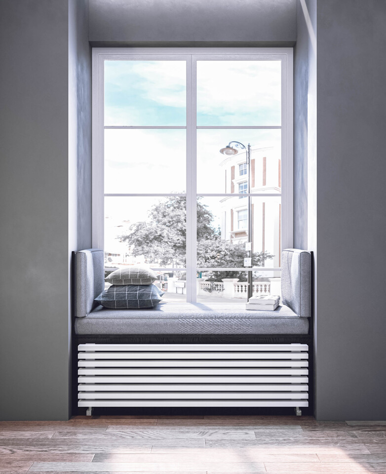 Фото №3  Радиатор Warmmet Luxe 60H ширина 1500 мм секций 8 цвет черный тип подключения: нижнее левое