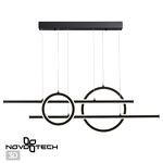 Превью фото №1  Подвесной светильник NOVOTECH 359183 OVER NT23 314 черный Светильник подвесной диммируемый, в комплекте пульт ДУ IP20 LED 4000К 116W 220V ONDO