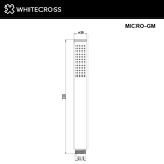 Превью фото №3  Душевая лейка WHITECROSS MICRO-GM (оружейная сталь)